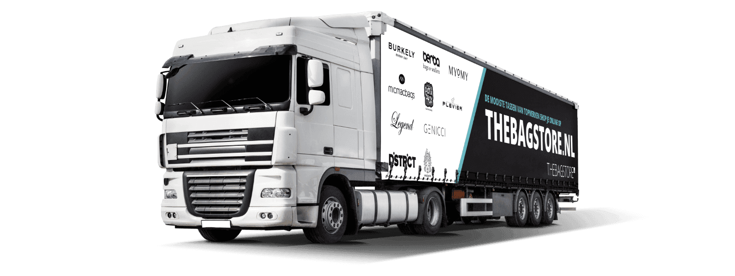 Vrachtwagen met reclame van Metabo