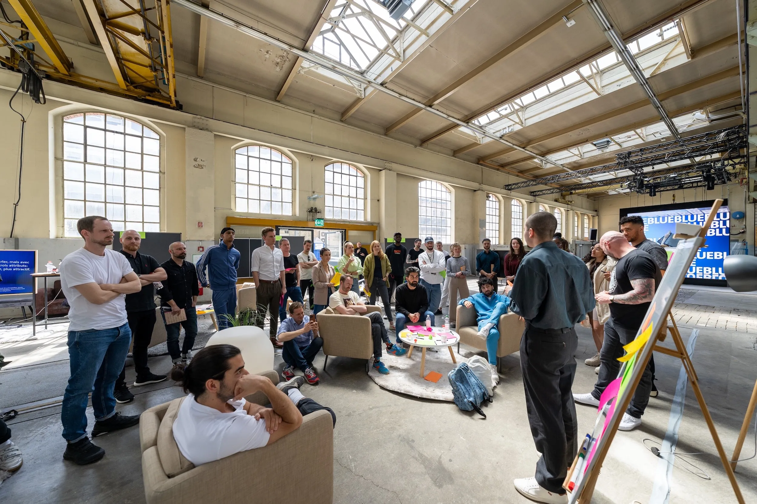 Behind the scenes blue Launch Shooting