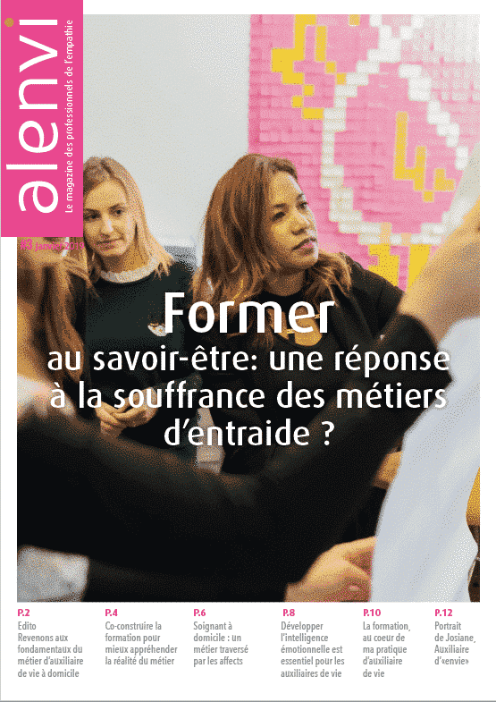 Couverture du magazine Alenvi n°3 : « Former au savoir-être : une réponse à la souffrance des métiers d'entraide ? »
