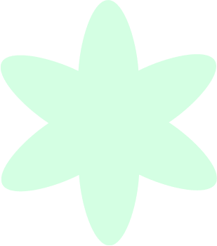 green vector flower shape