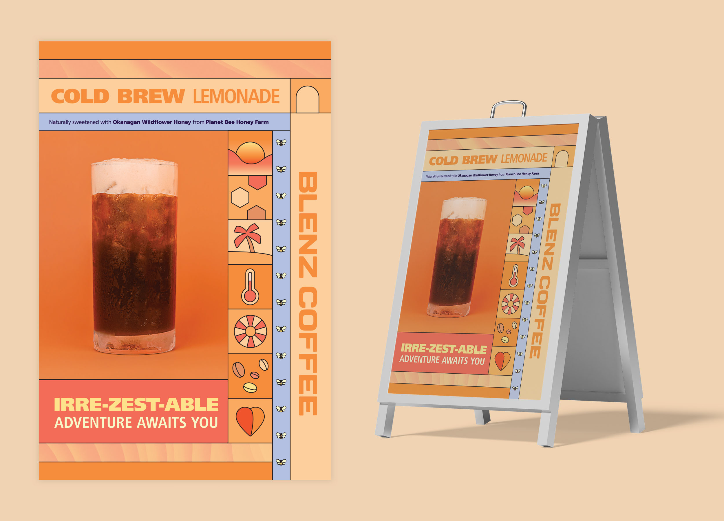 Cold Brew Lemonade sandwich board.