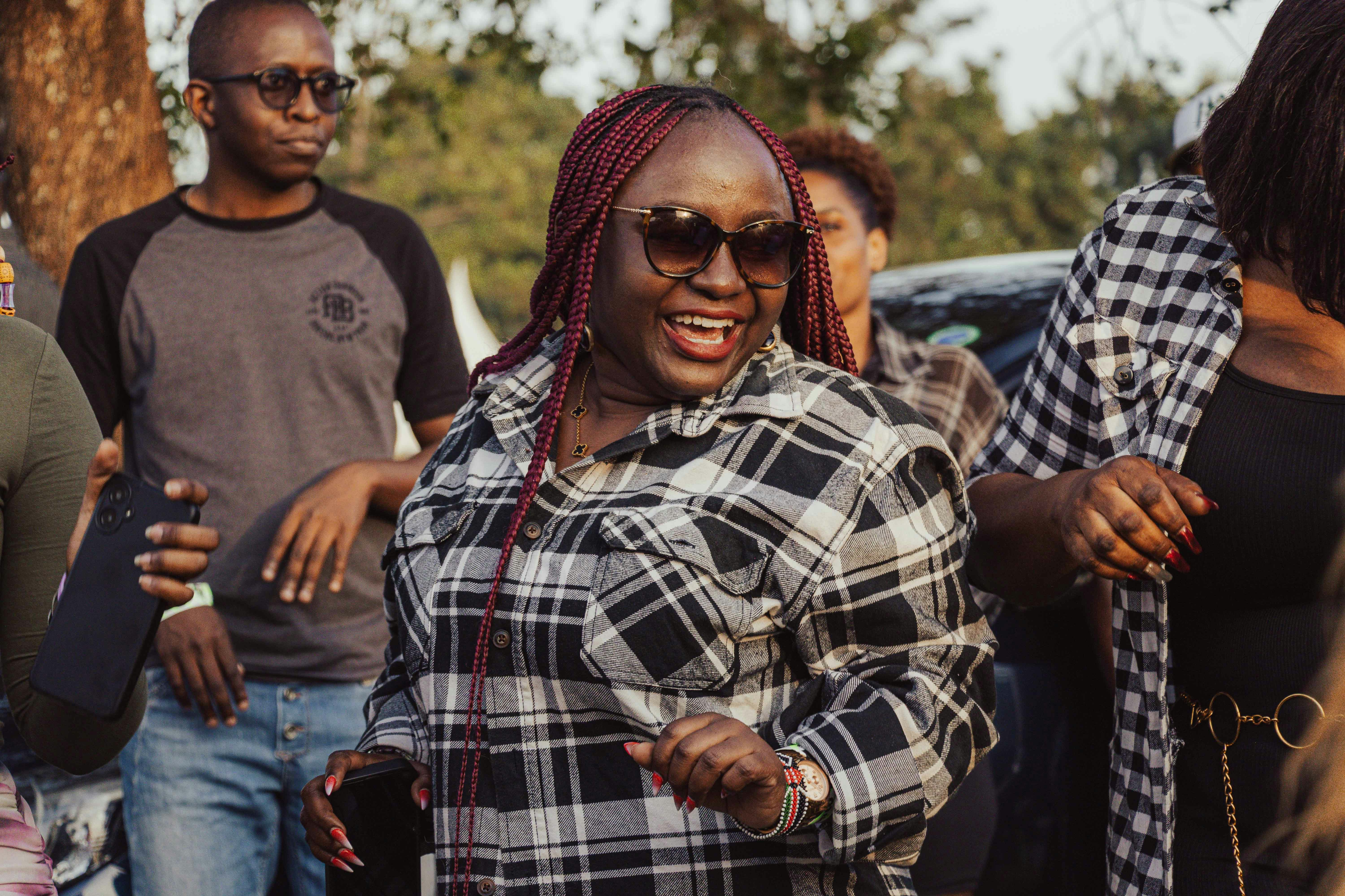girl in white and pink dress with face mask