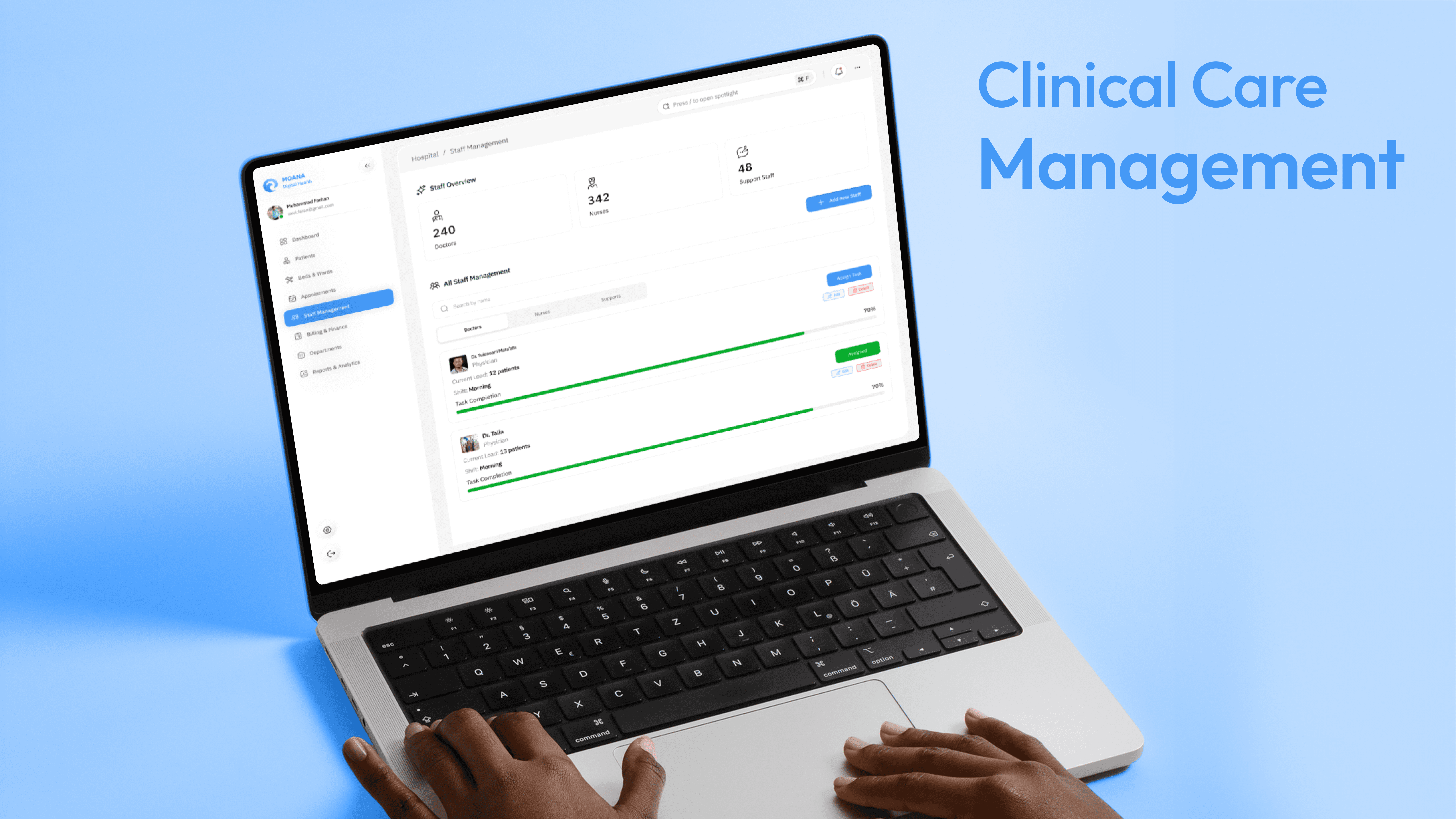 Cardiovascular disease cvd doctor with heart human model anatomy for treatment patient in hospital