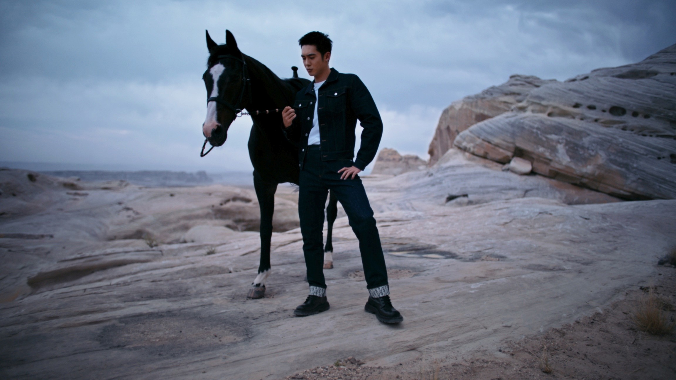 Dior commercial desert shot