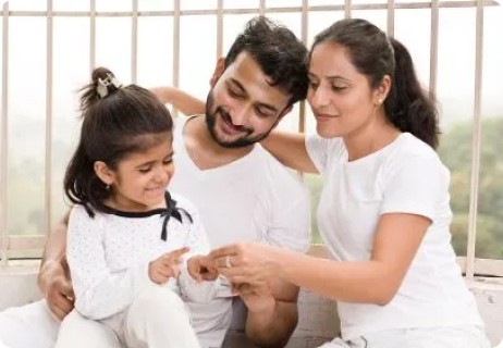 a family sitting together