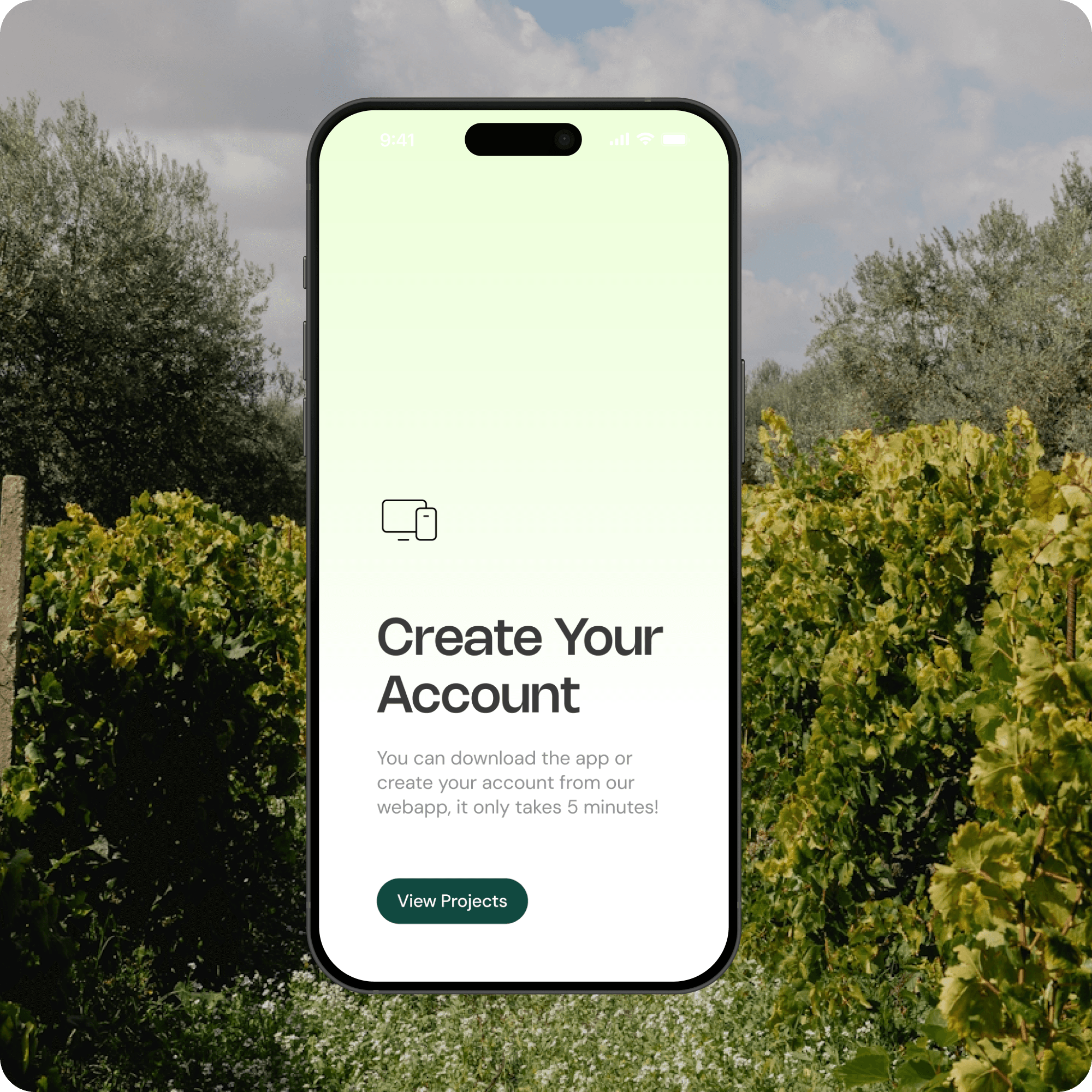 How to create your account climatize