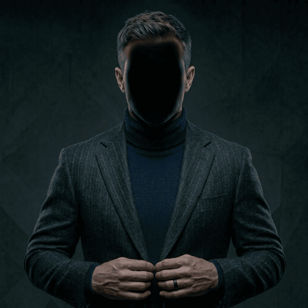 A young man with dark hair smiles at the camera, set against a modern indoor background.