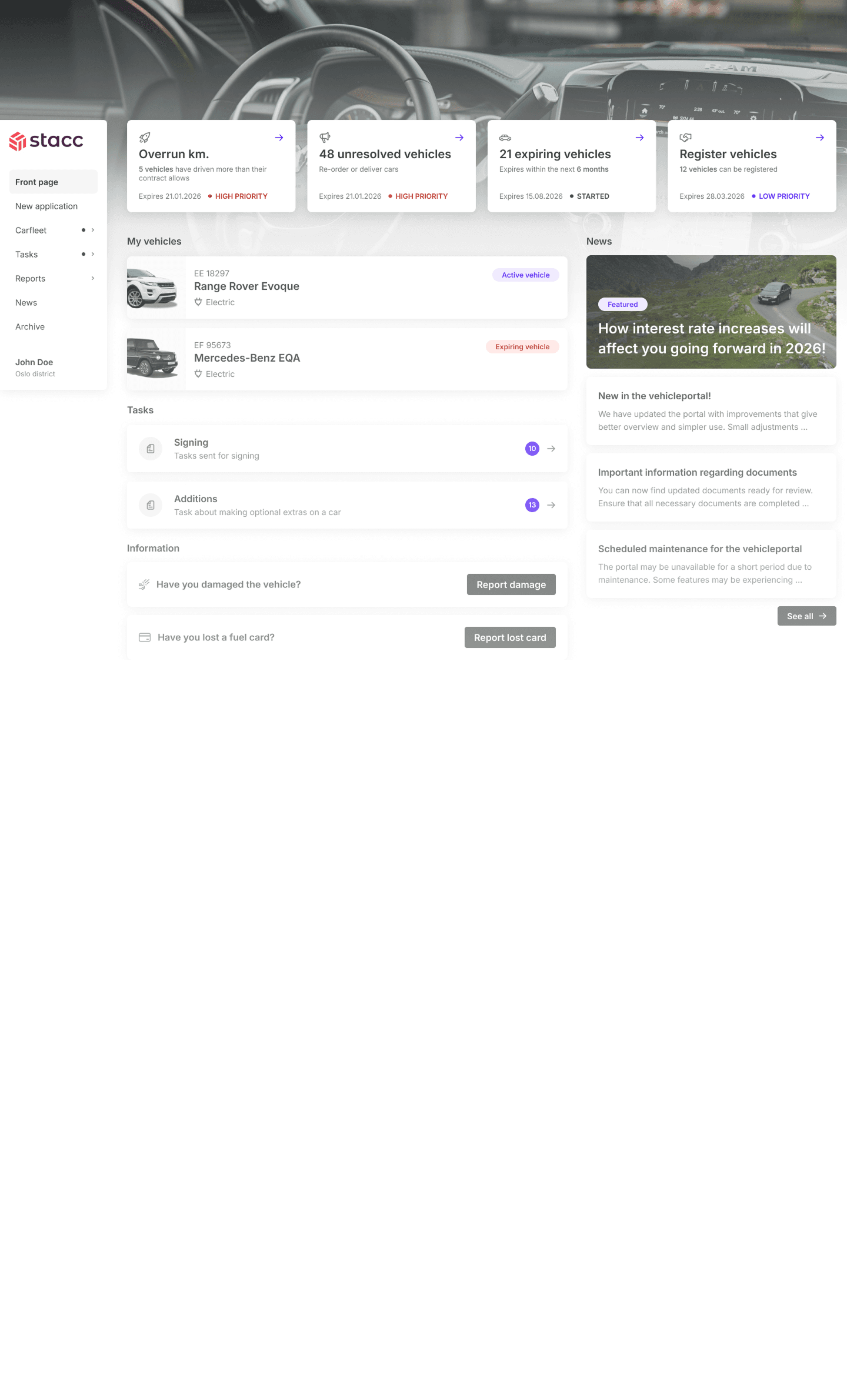Software interface showing lead generation banner for Dealer Management Software