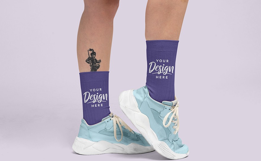 mockup of socks