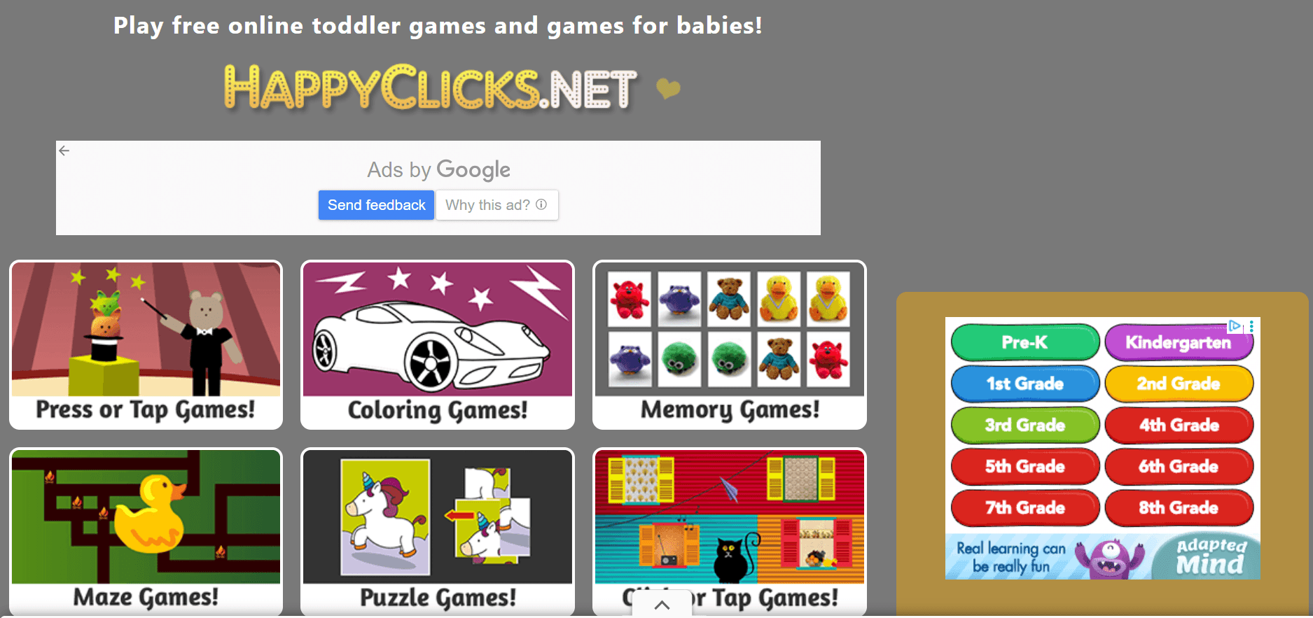 happy clicks - Coloring Websites for Kids