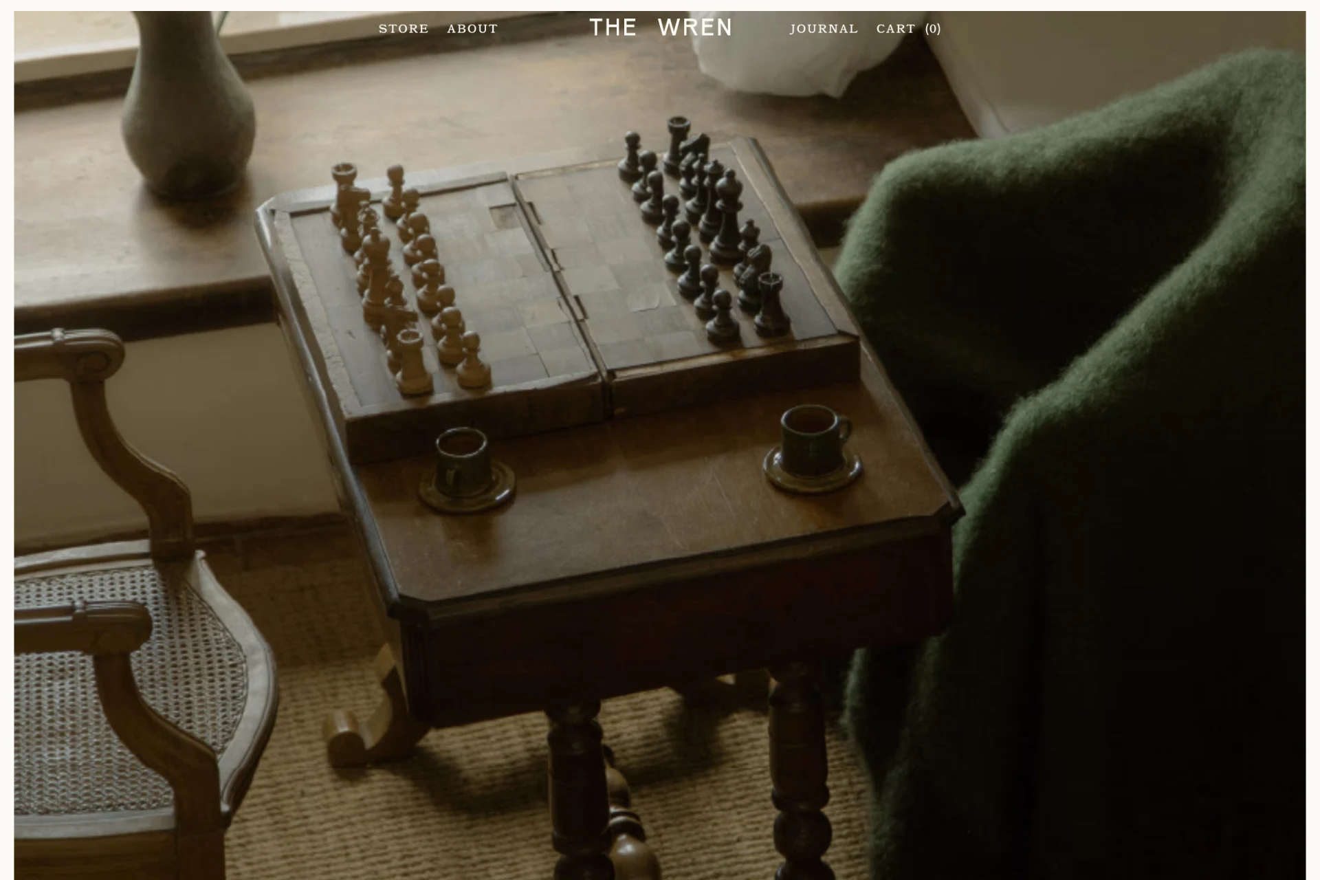 Screenshot of The Wren website