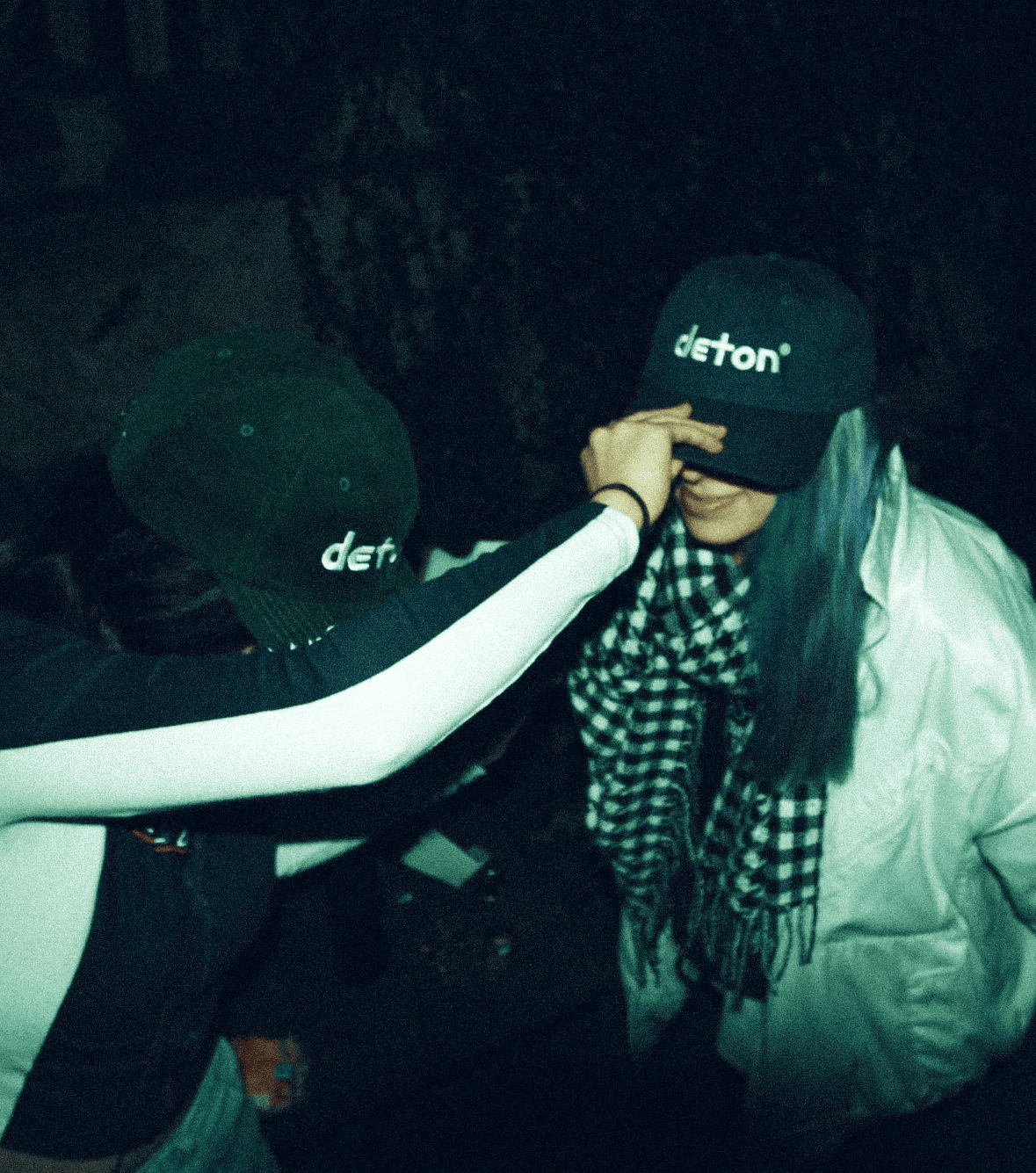 Image of two Girls with deton Cap