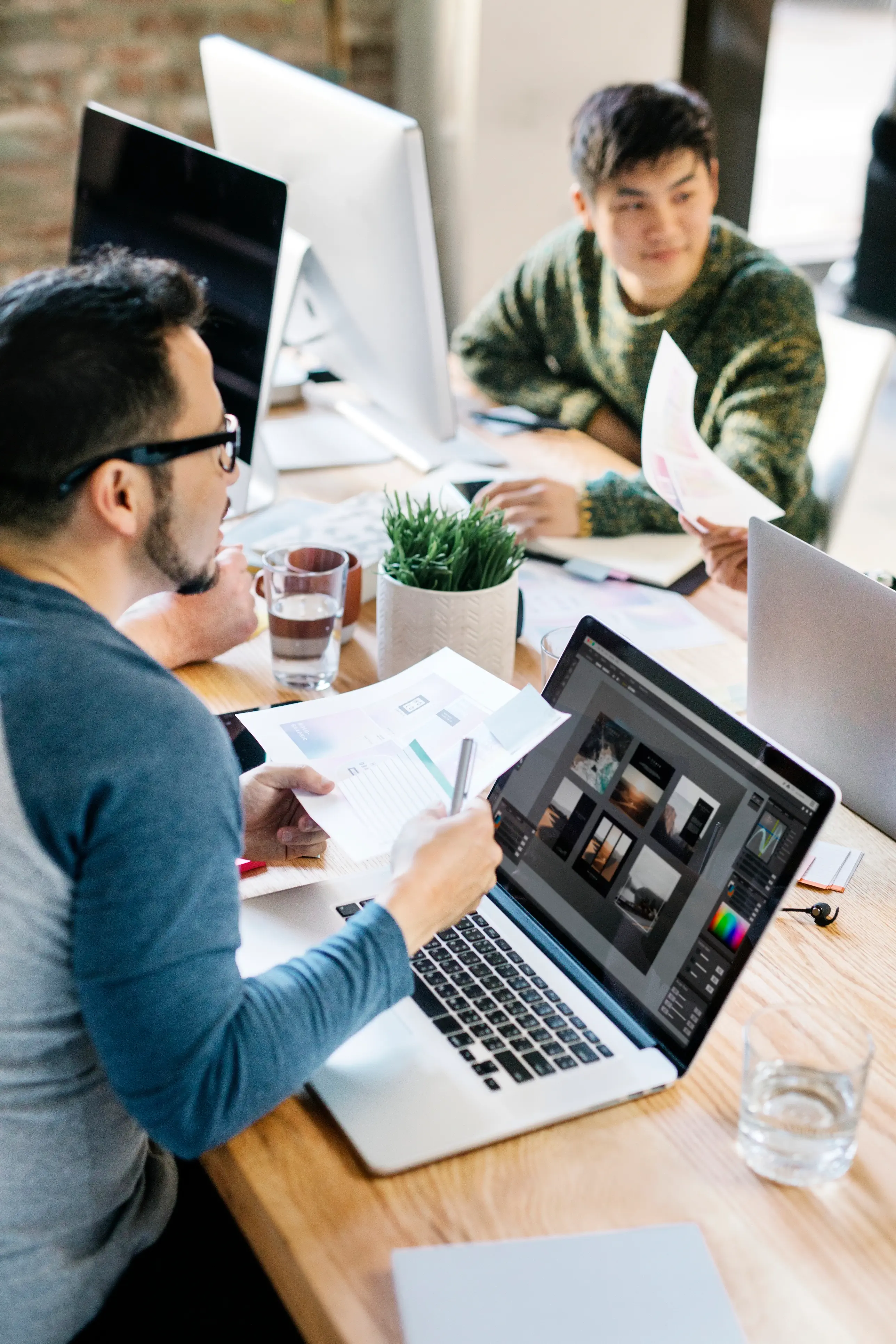 Team of graphic designers at work