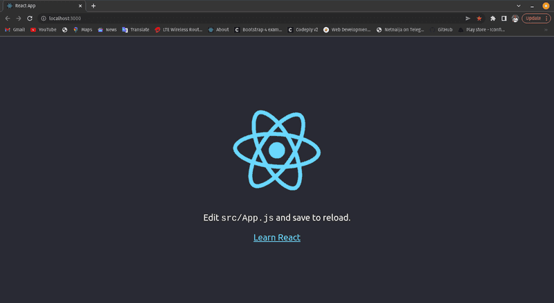 A successful use of create React app.