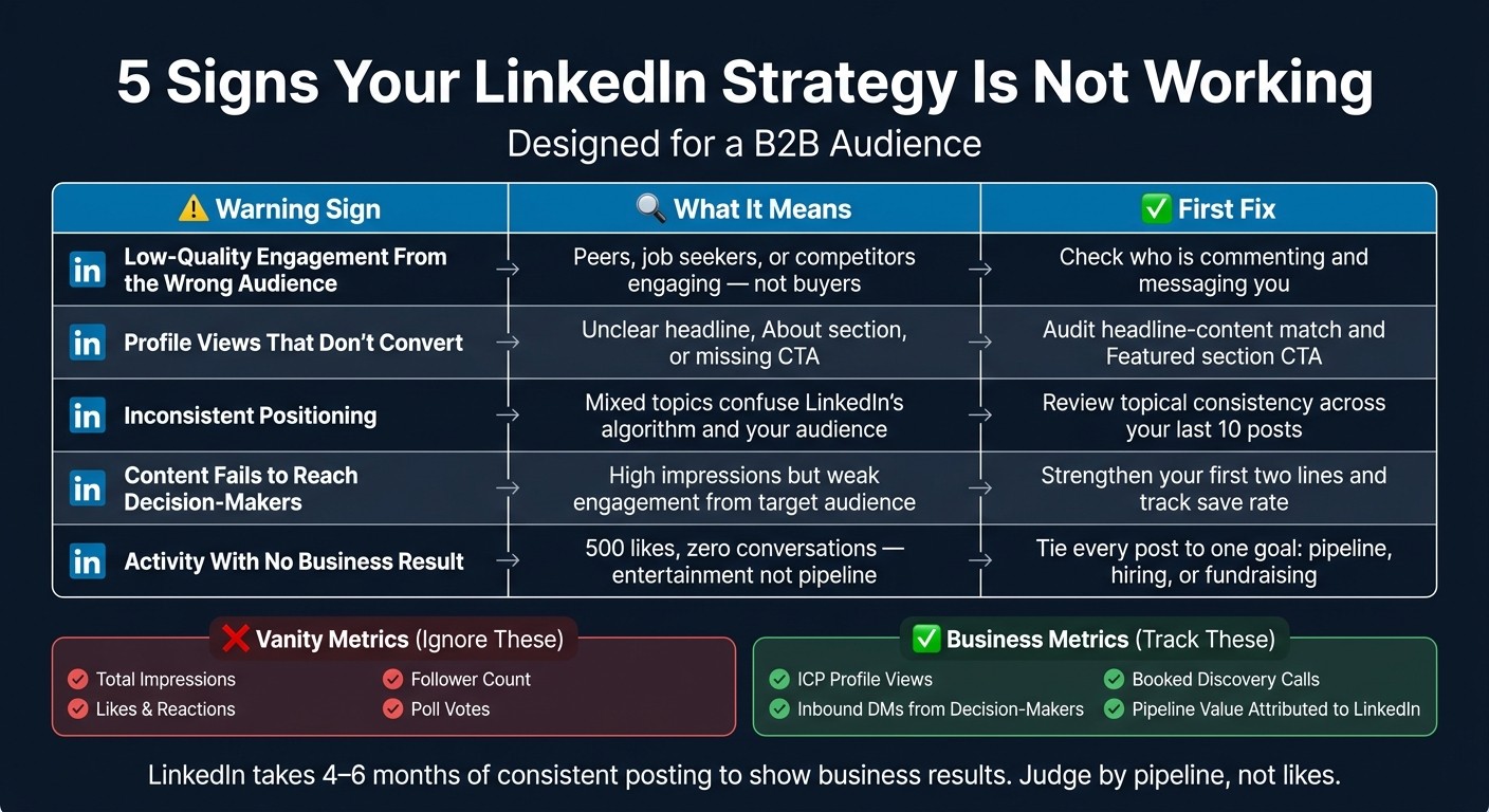 5 LinkedIn Warning Signs: Vanity Metrics vs. Business Metrics