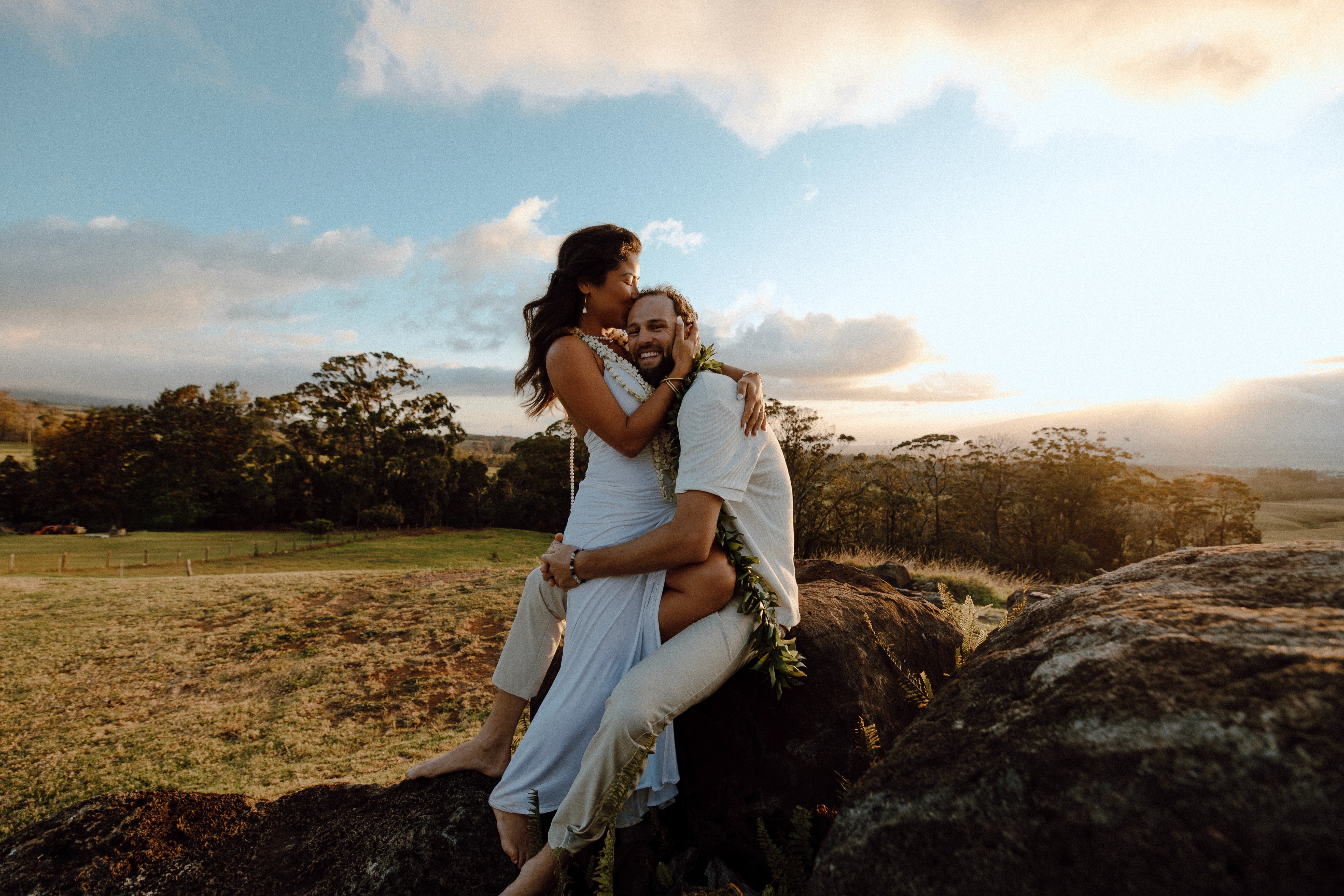 Couple on a cliffside