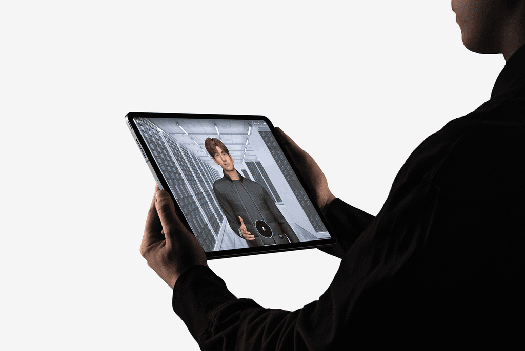 Three expressive 3D avatars, showcasing different personas and styles, powered by Perxona's Behavior AI™ technology.