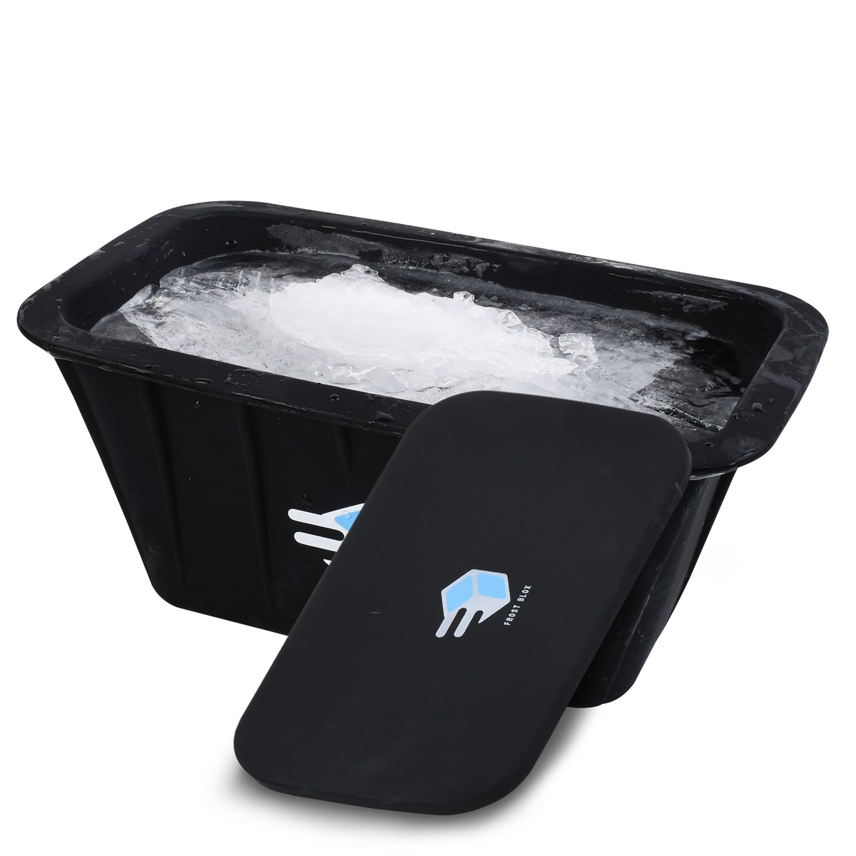 Amazon ice mold listing photography with lid filled with ice