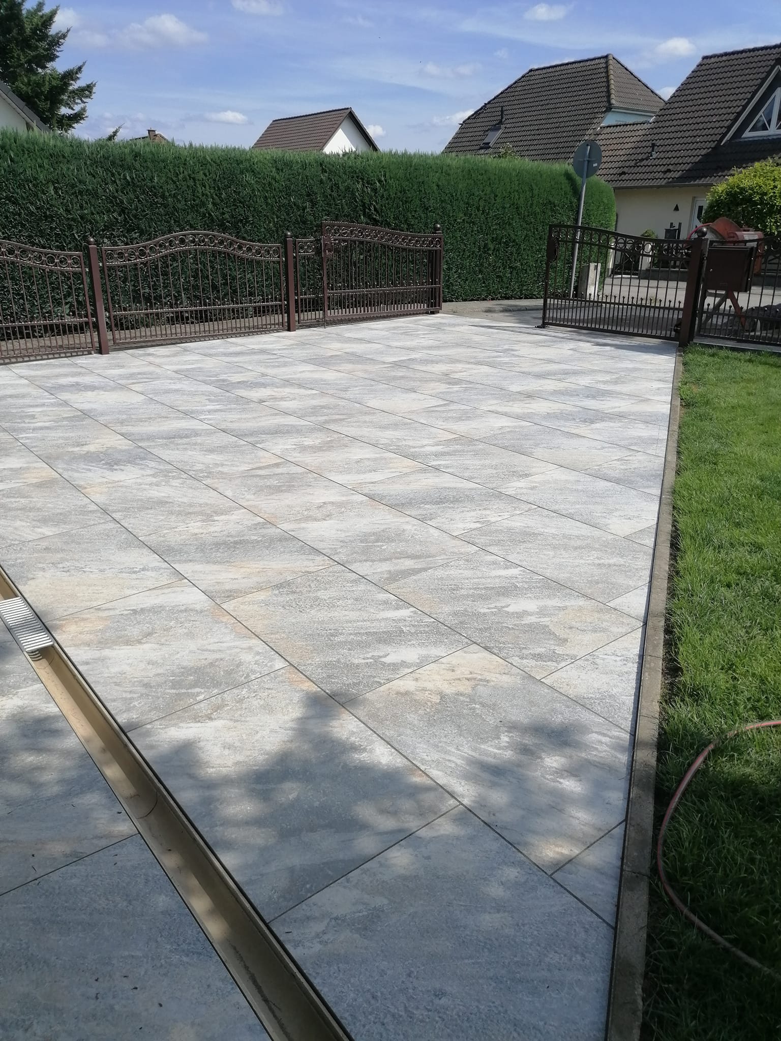 man sitting beside woman looking at a contract on DocuSign