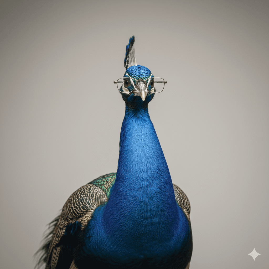 Portrait  of a young man with glasses