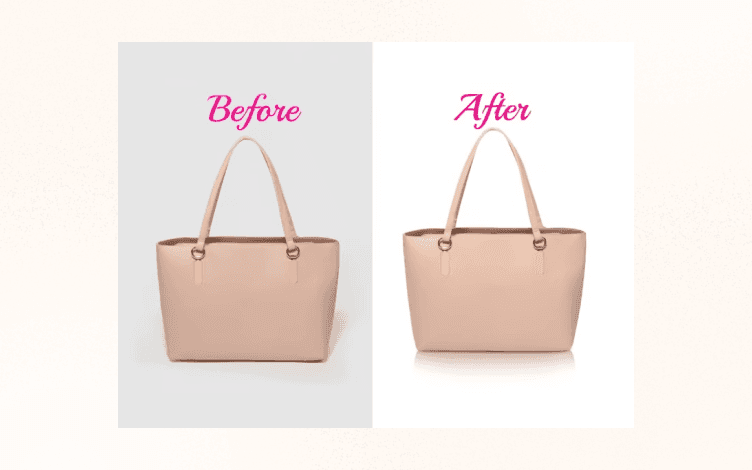Editing a product image of a purse