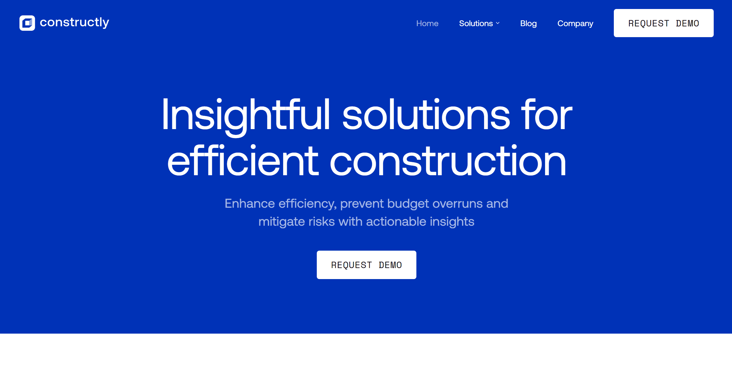 Constructly Homepage