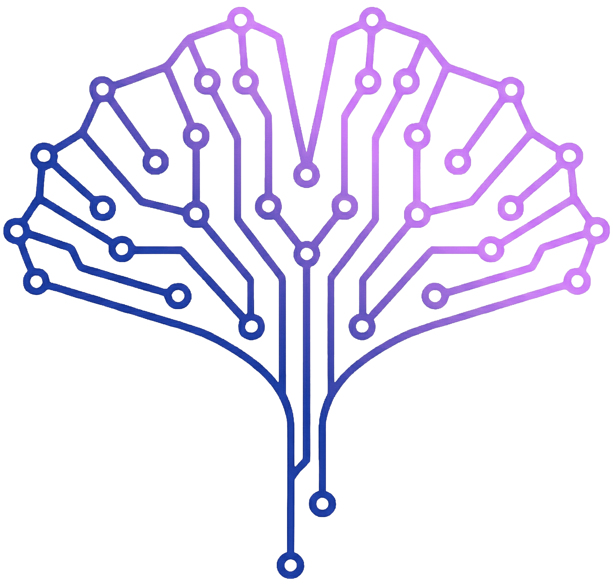 Logo Julien Berrebi - Feuille de Ginkgo stylisée