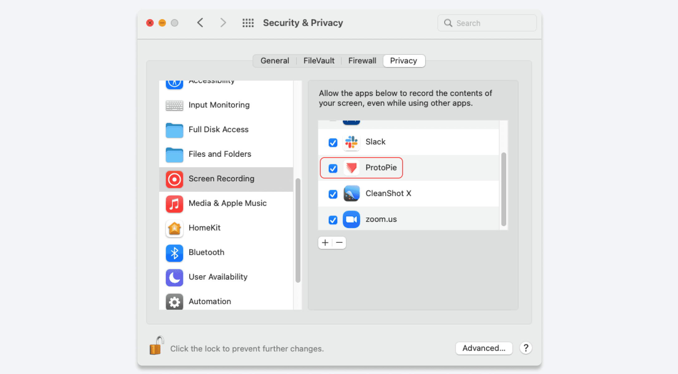 {'_type': 'localeString', 'en': 'Enabling screen recording.'}