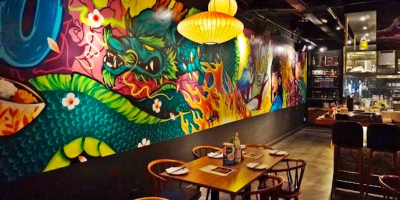 A F&B business with graffiti wall art&nbsp;