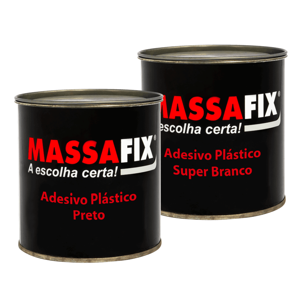 adesivo plástico super branco e preto massa fix