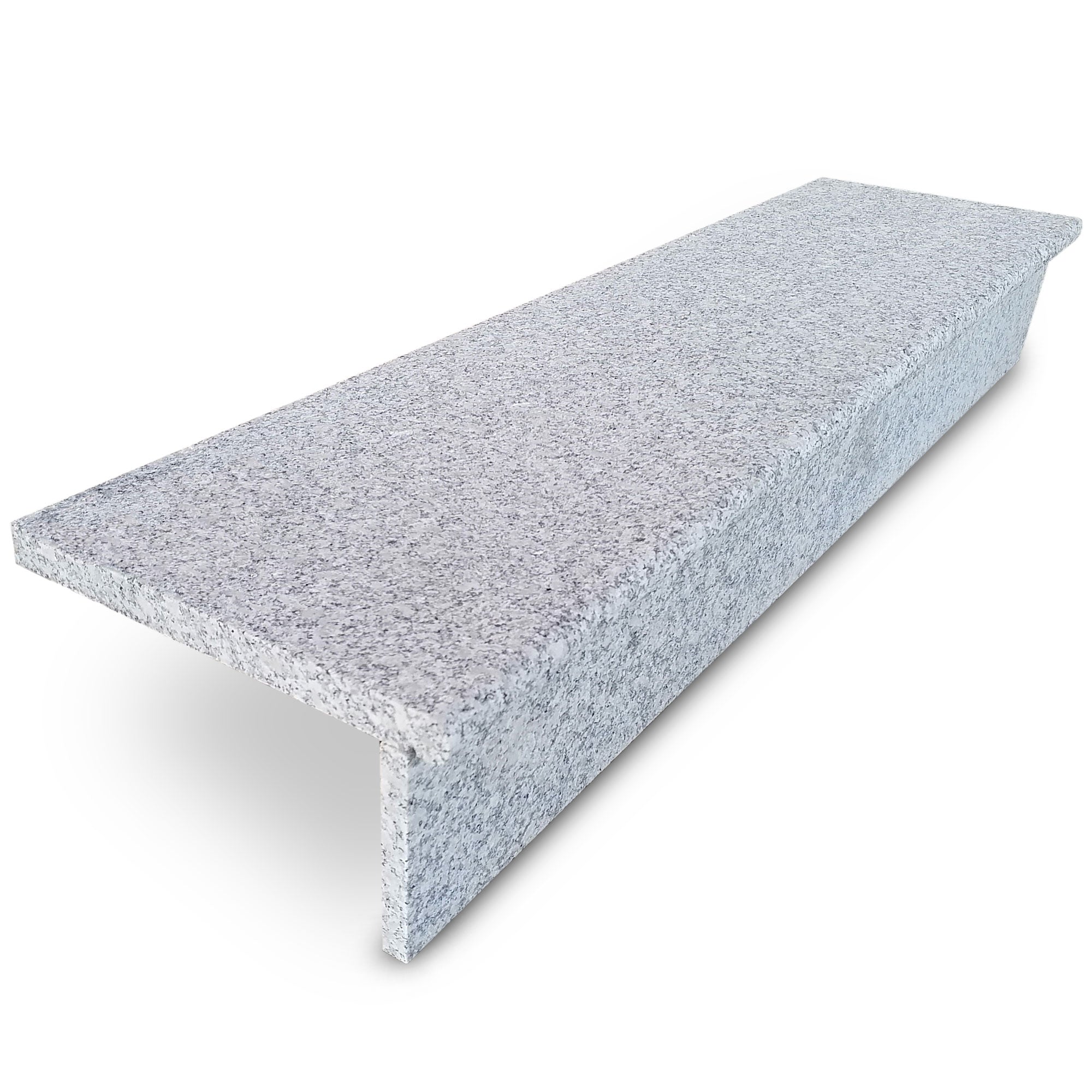 Granit Treppenstufen Außen G602 Bianco Sardo – Geflammte Trittstufe & Setzstufe 150 cm