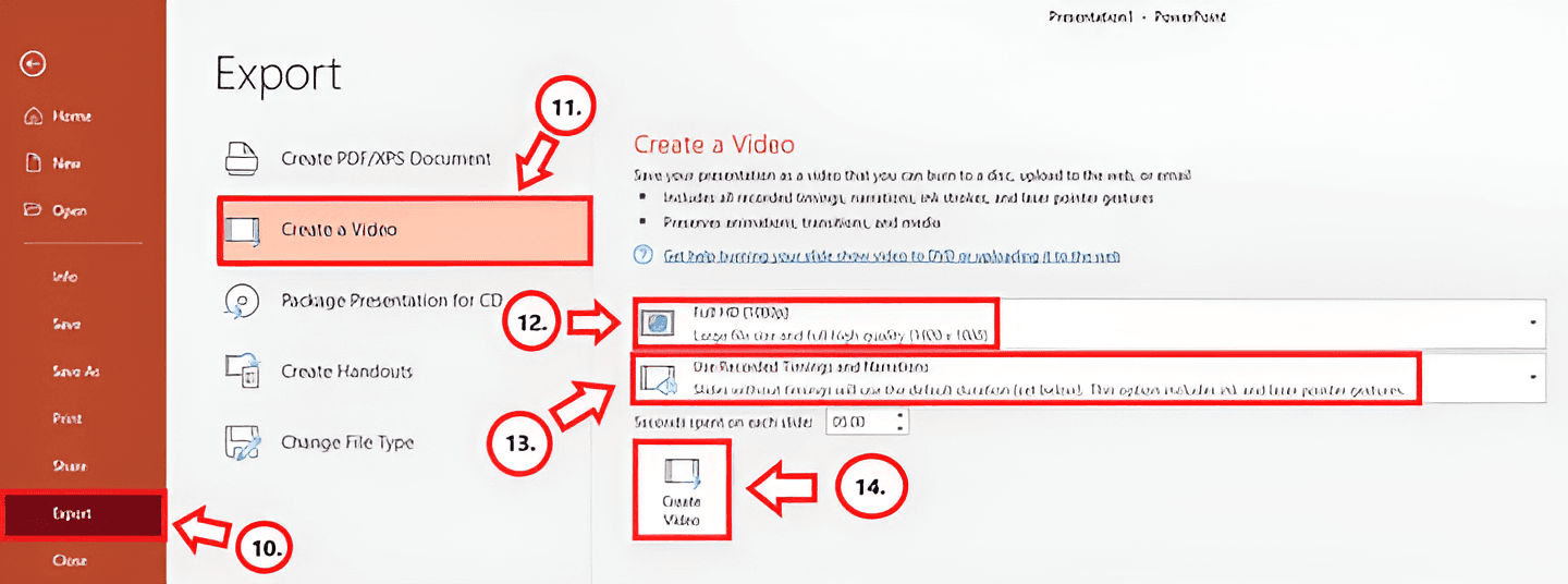 power point presentation record