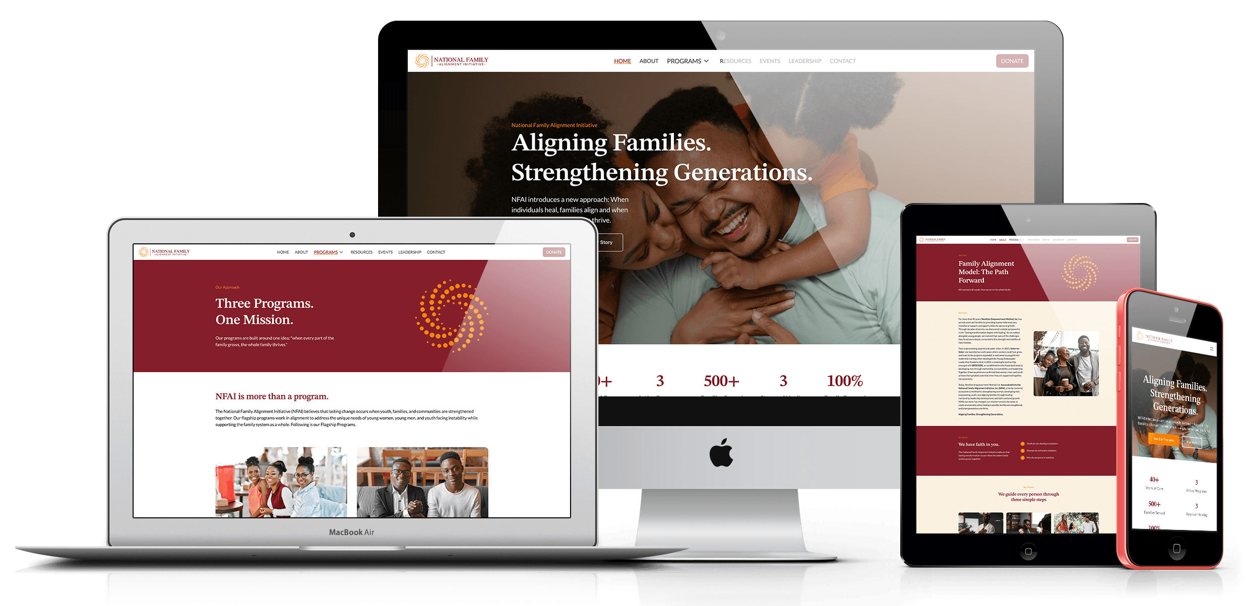 Nextgen website mockup