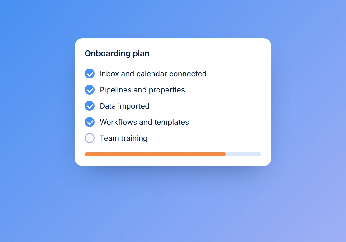 HubSpot onboarding plan checklist