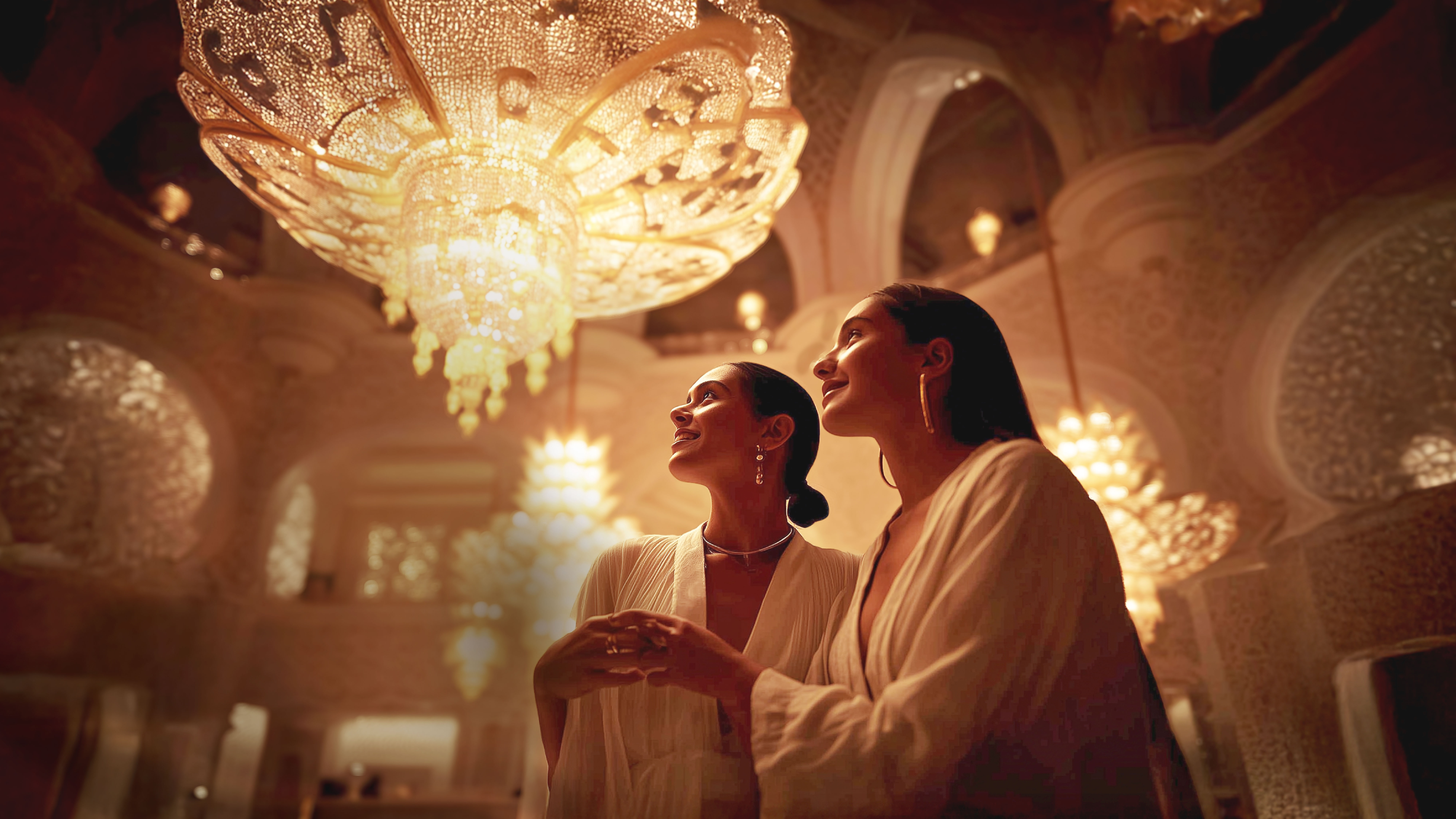 two ladies in a palace