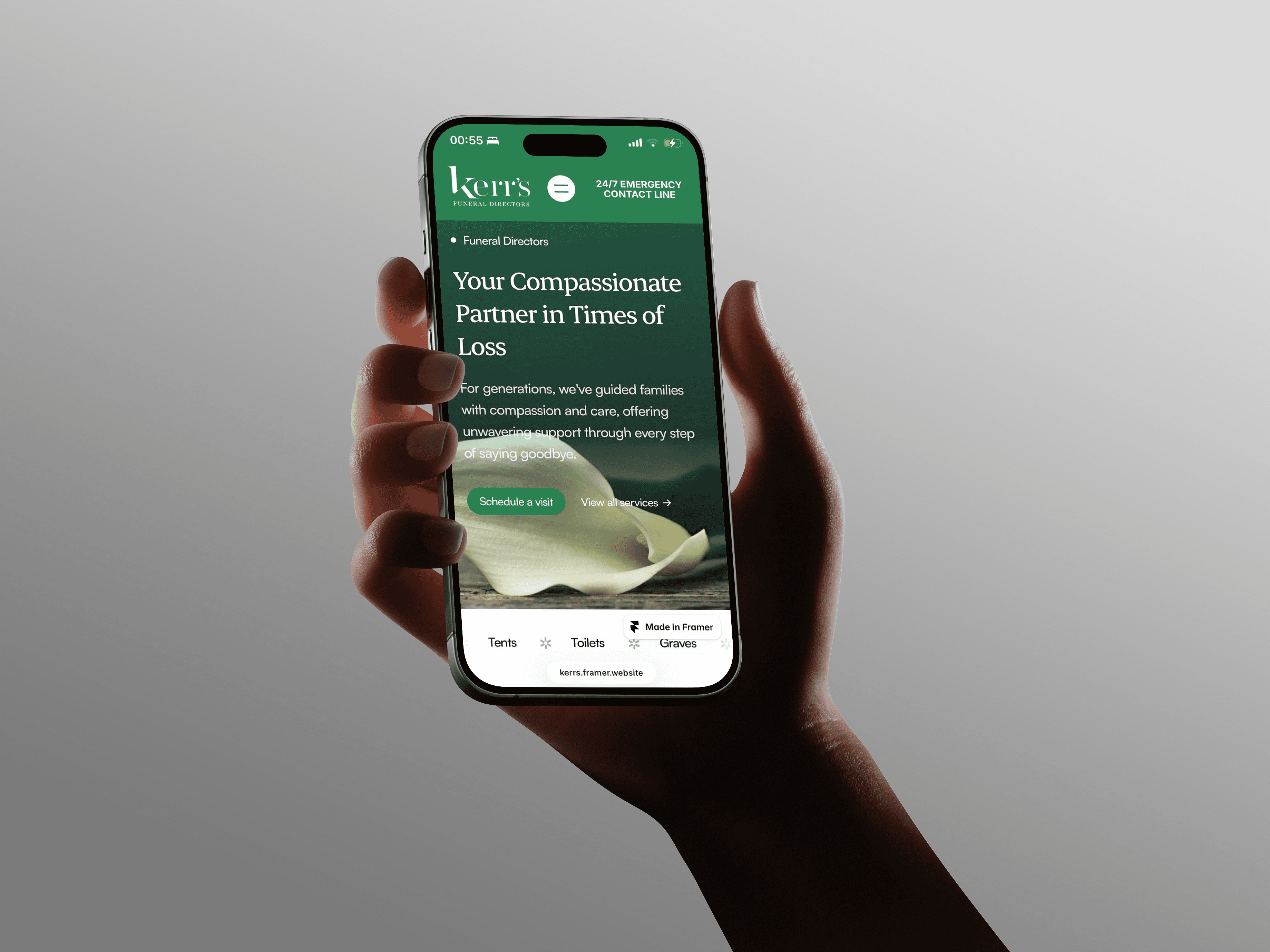 Funeral parlour professional website design pitch — WaveLight