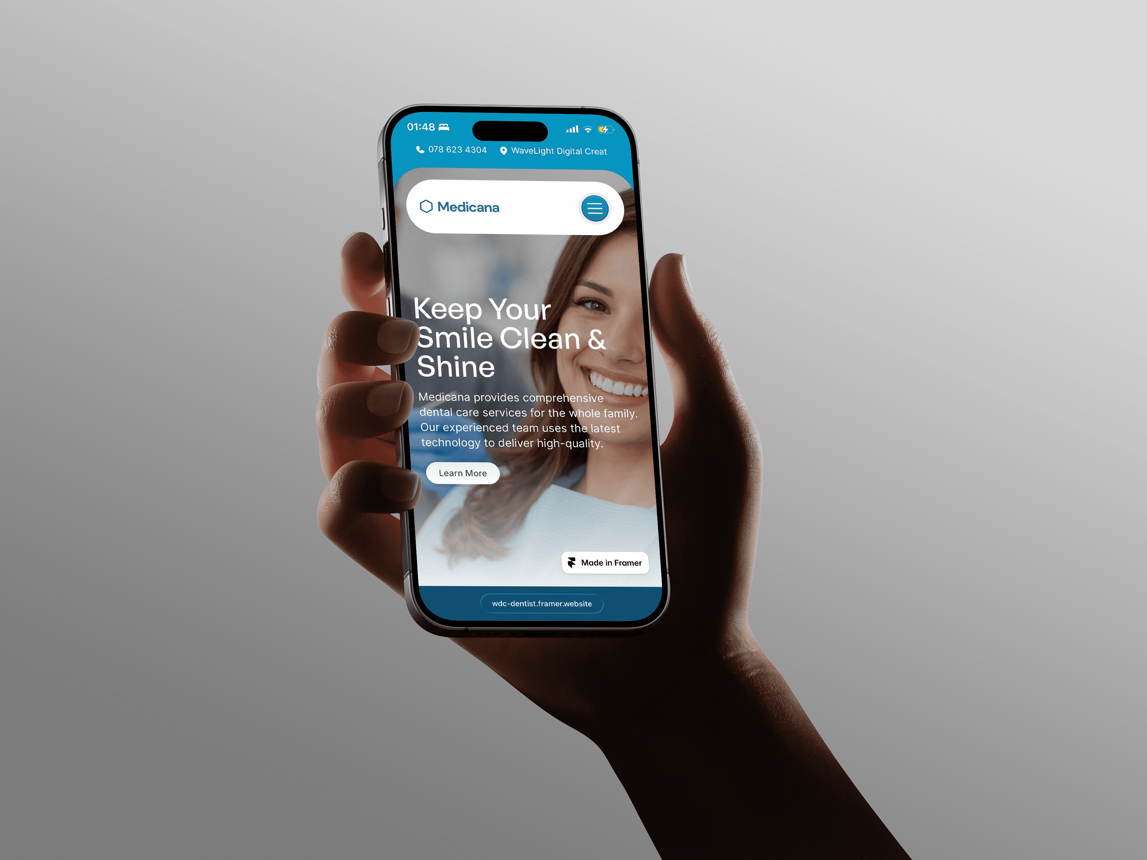 Modern dental practice website design — WaveLight Creations