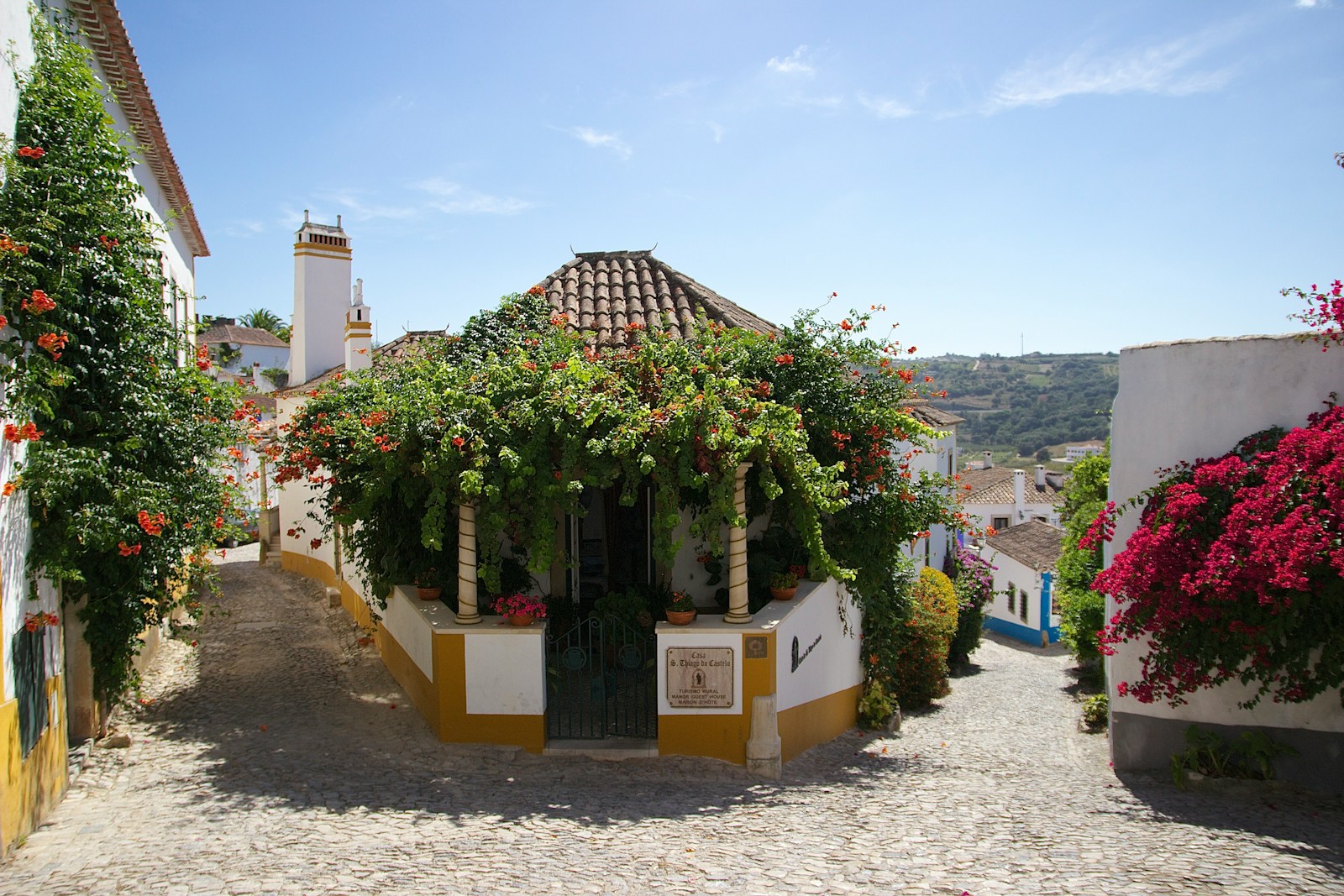 Medieval streets of Óbidos in Portugal