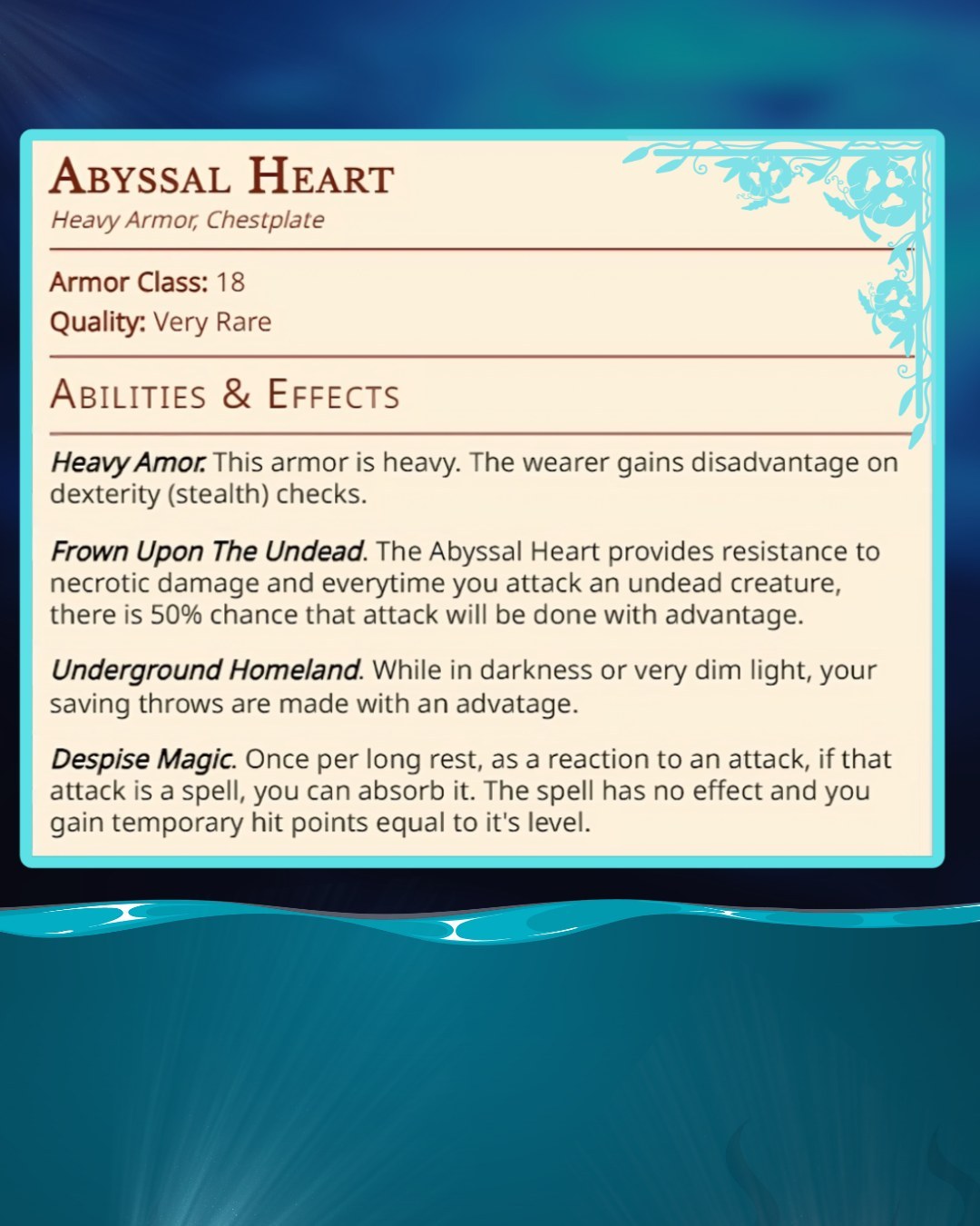 Abyssal Heart - Description