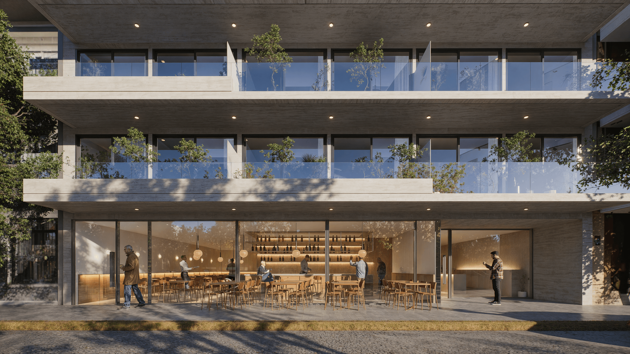 Man with surfing with paddle