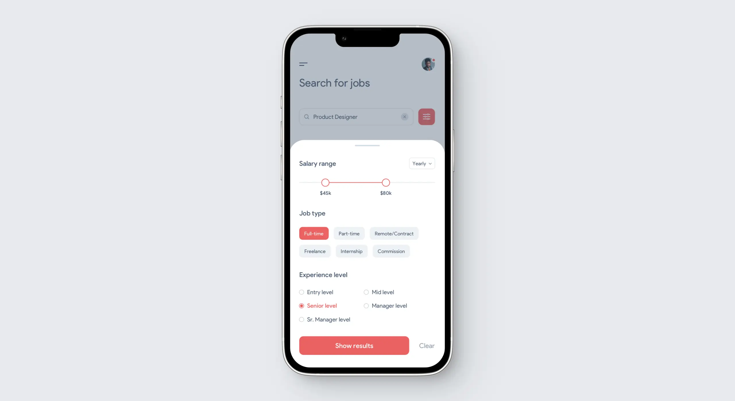 A mockup of screenshot for an app