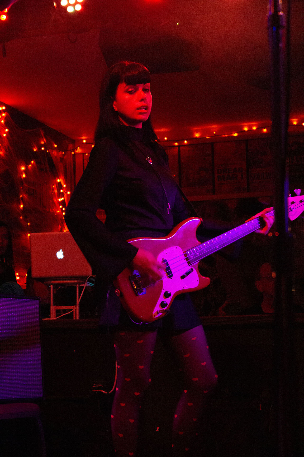 Svetlana Zombierella Nagaeva shredding the bass guitar.