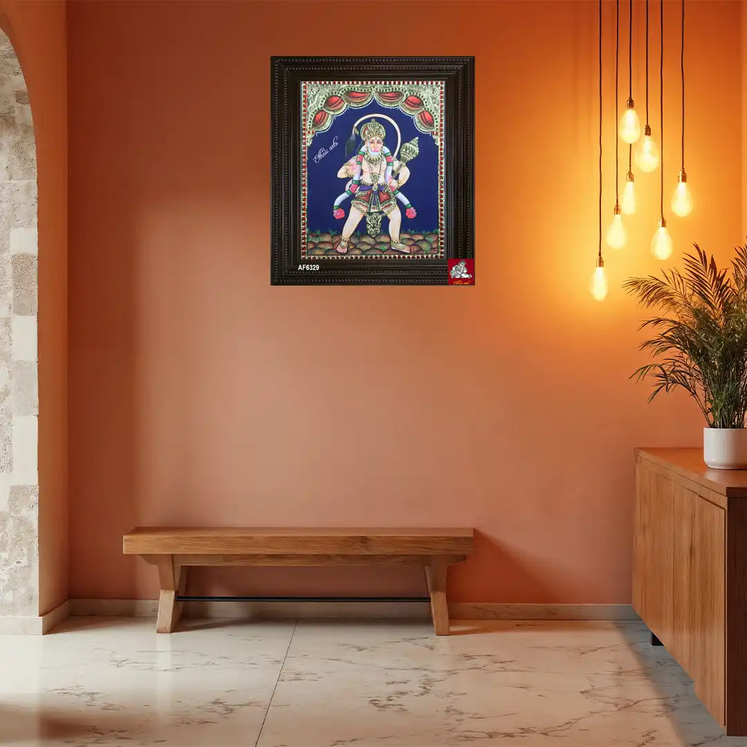 Lord Hanuman Tanjore Painting