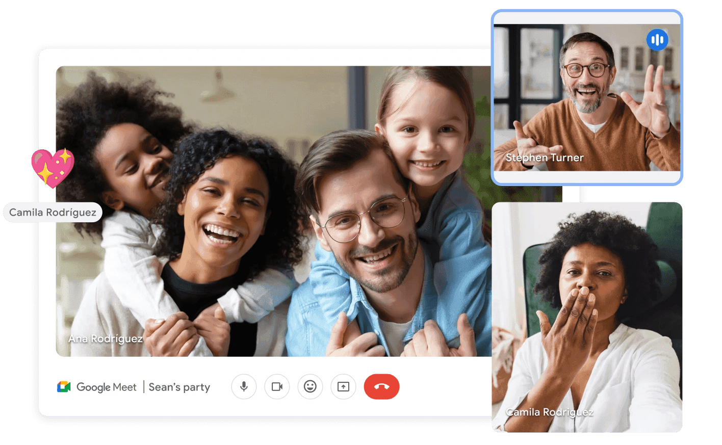 Interface of Google Meet