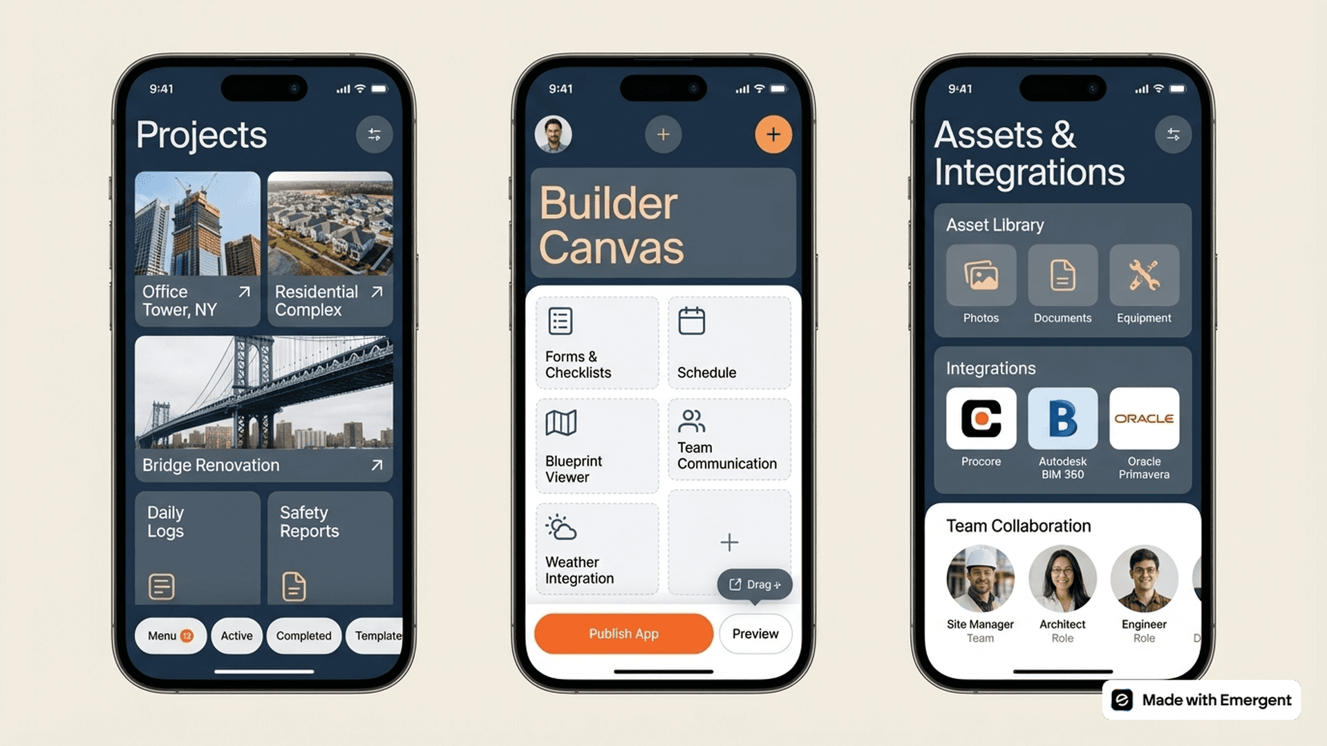 Construction Manager App Made With Emergent