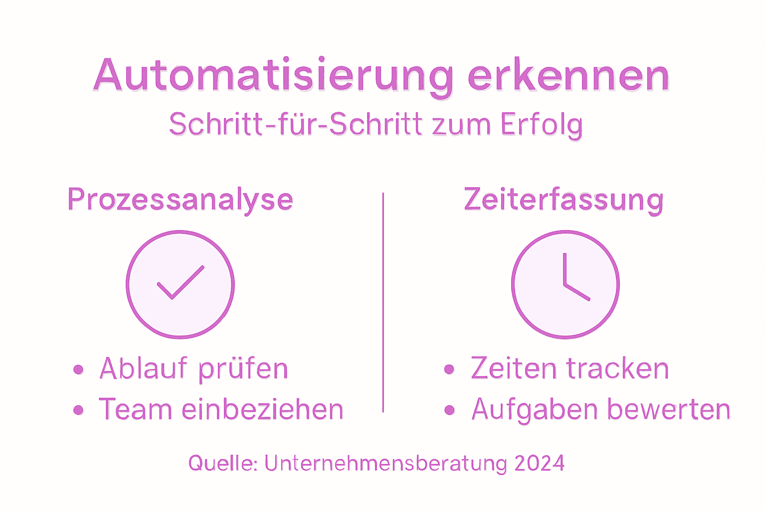 Übersichtsgrafik zur Prozessanalyse mit integrierter Zeiterfassung