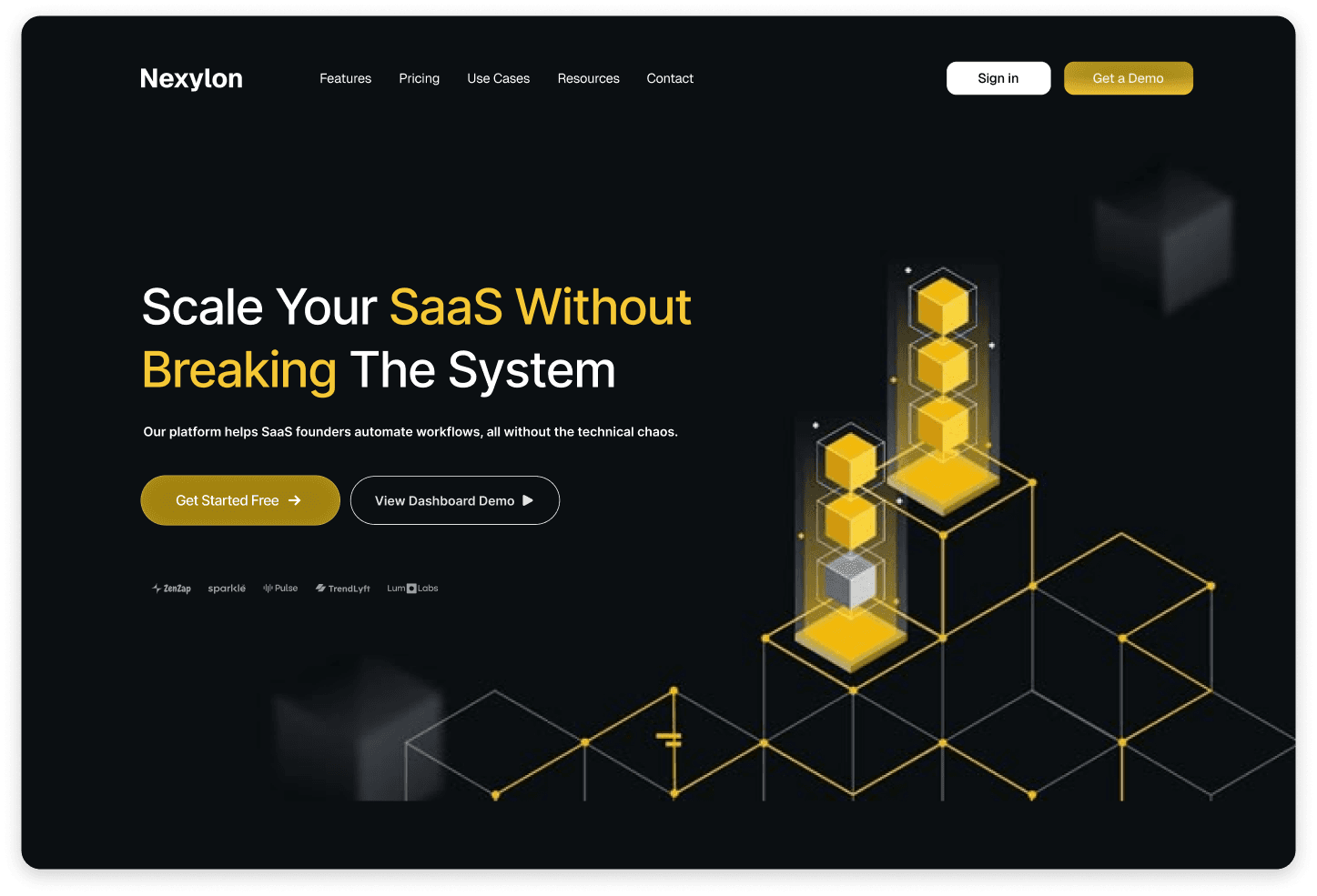Hero section Saas product
