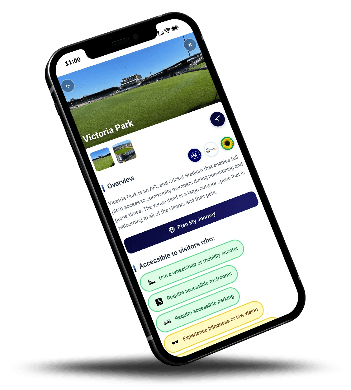 A phone displaying access page information
