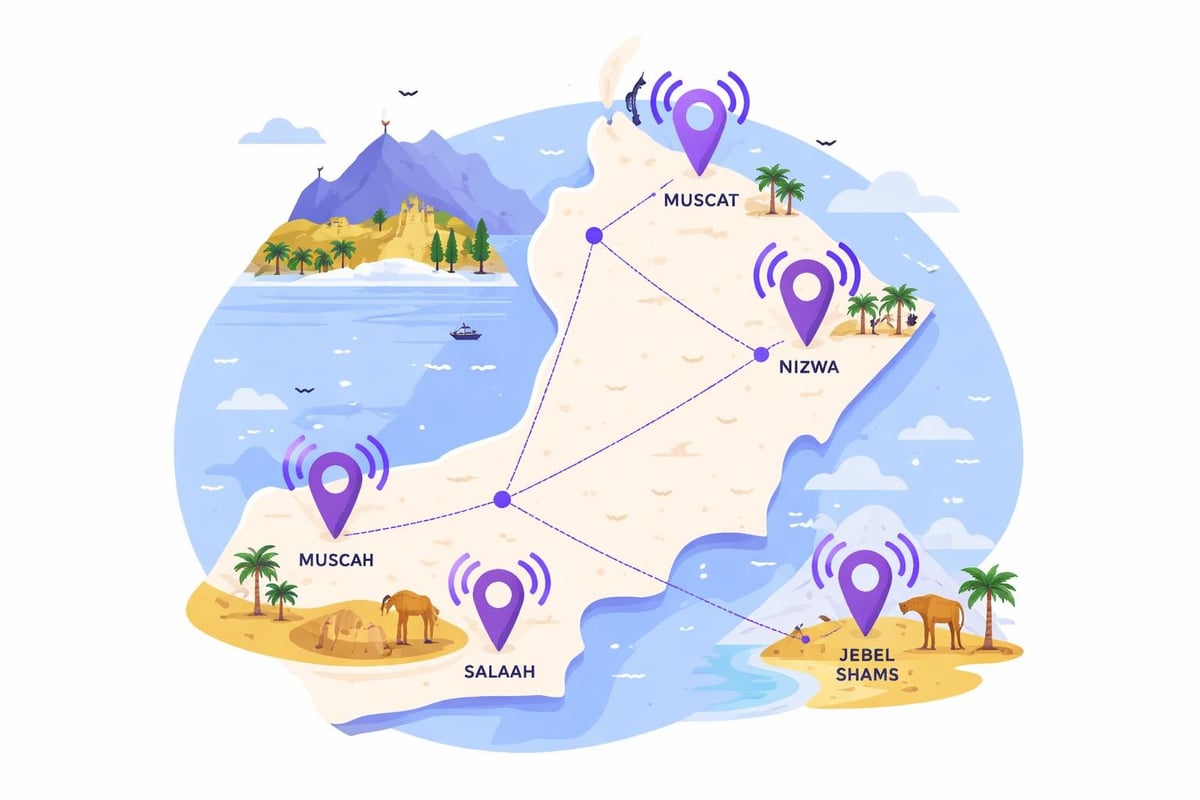 Oman network coverage map