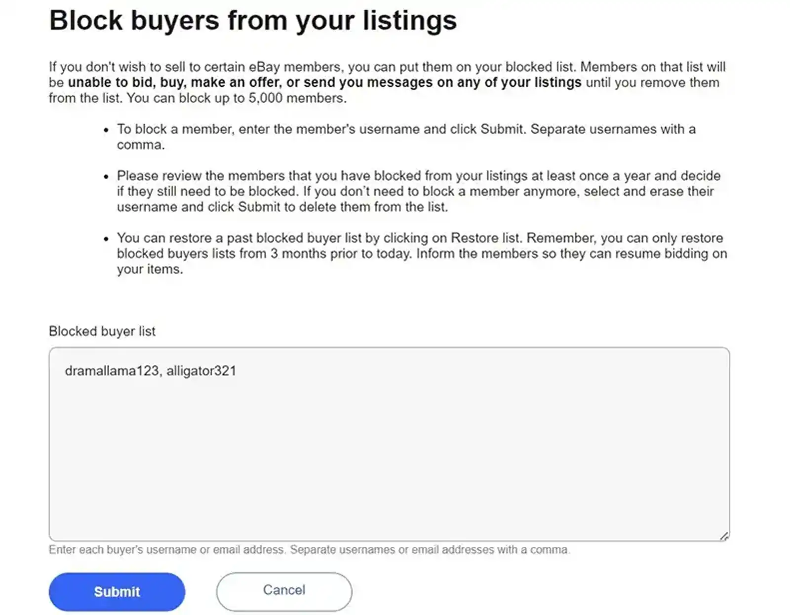 eBay Block Buyers From Your Listings